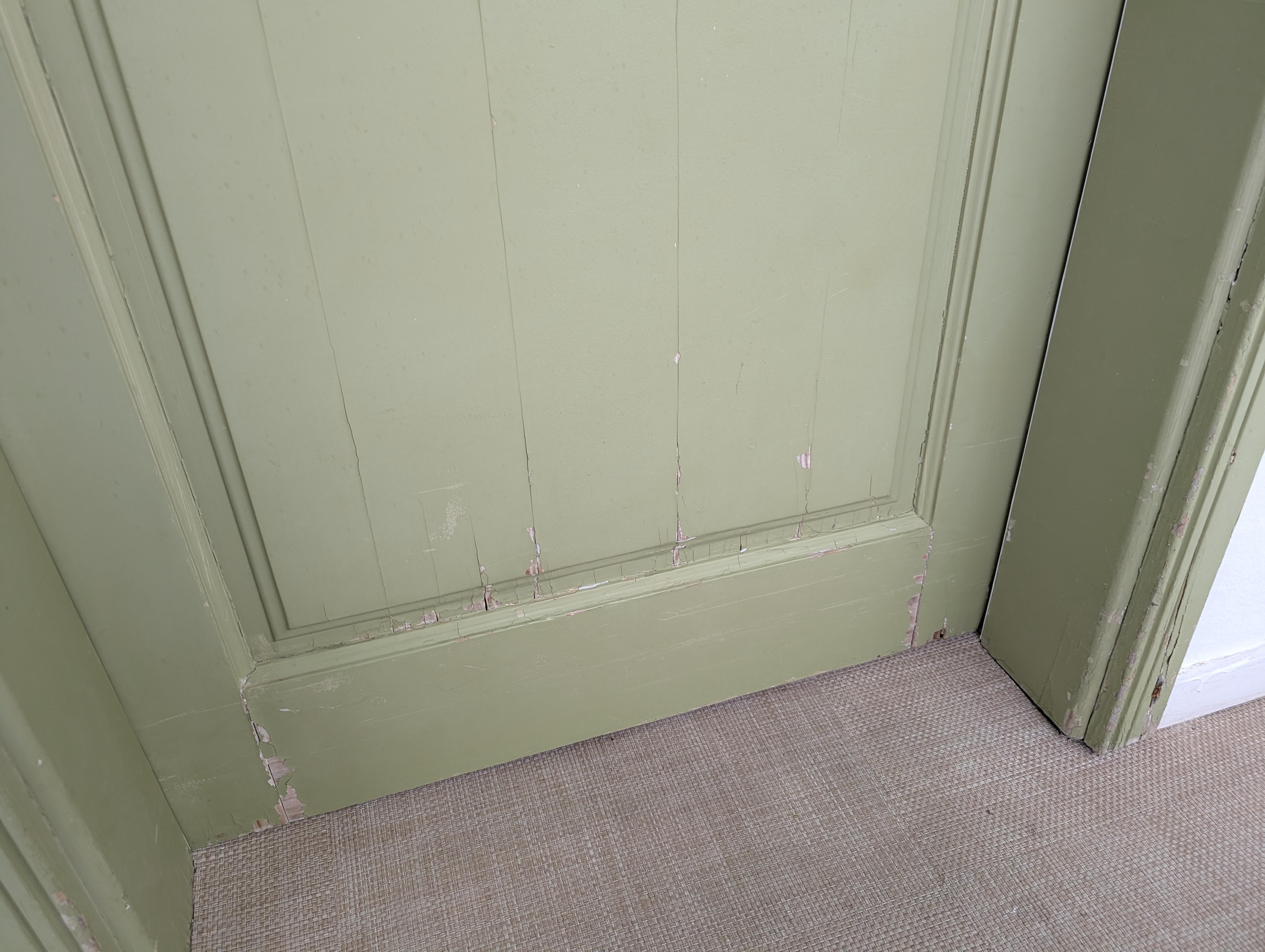 The door to a guest room