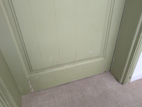 The door to a guest room