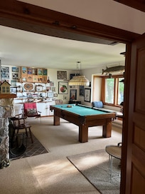 Pool table room.