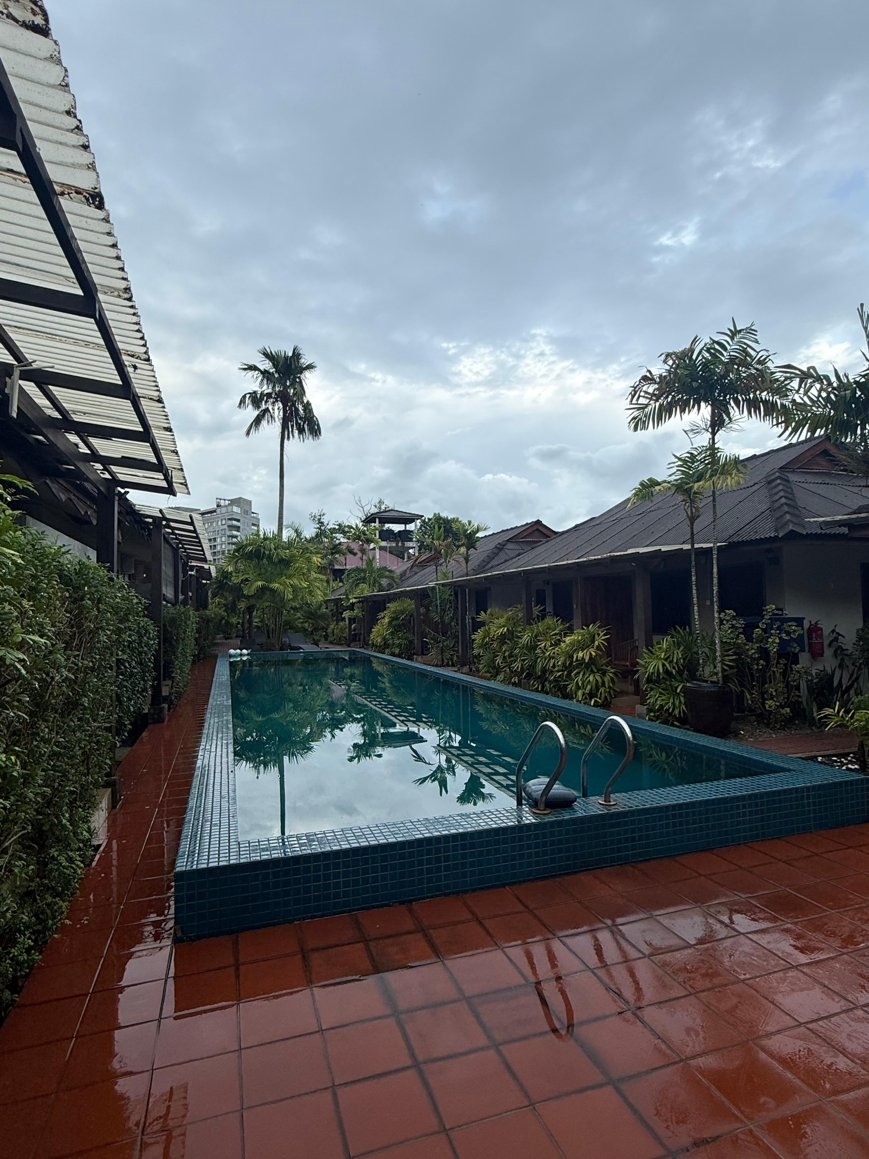 Pool area decently maintained 