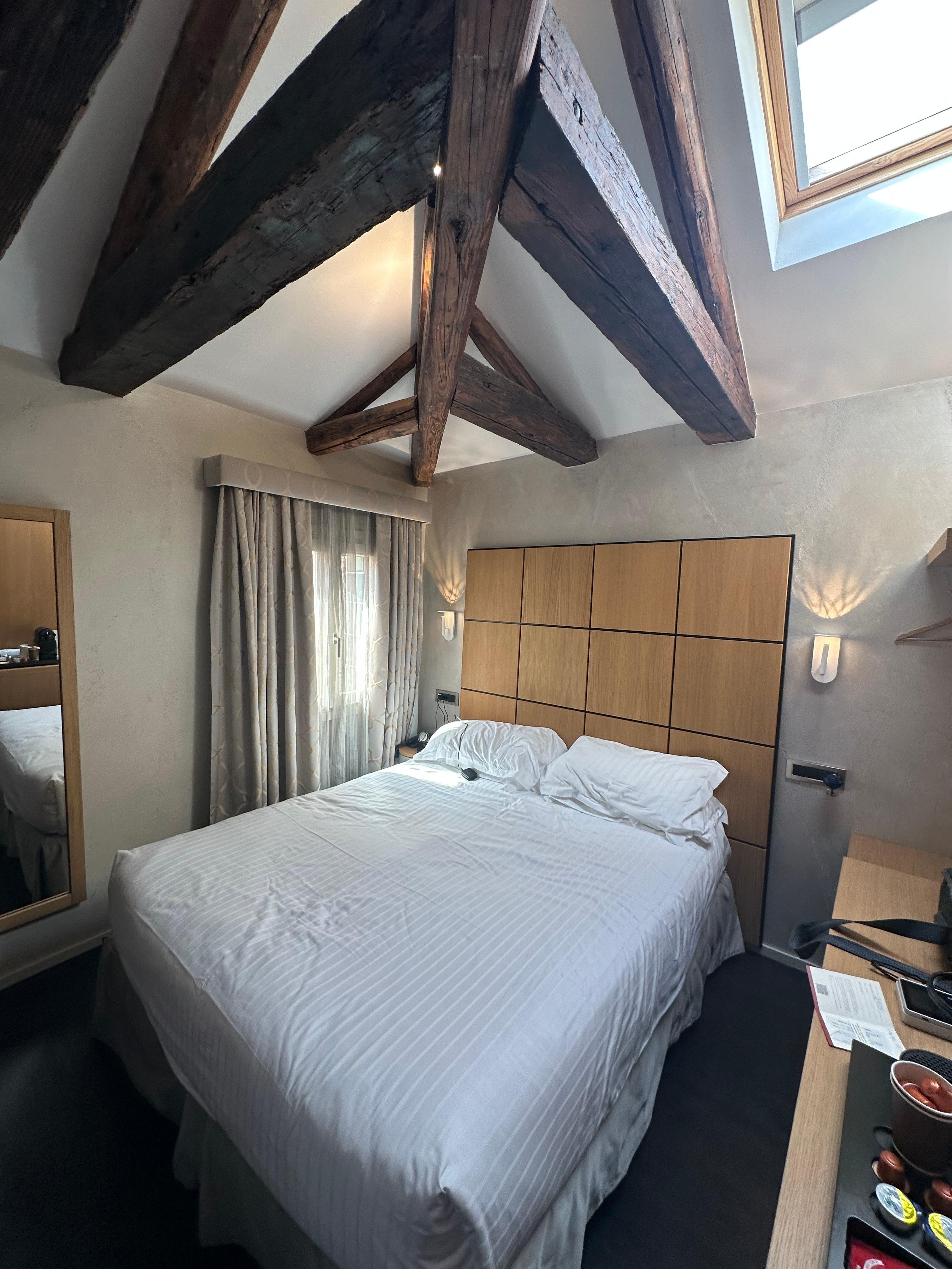 Room with skylight that opens for stars.