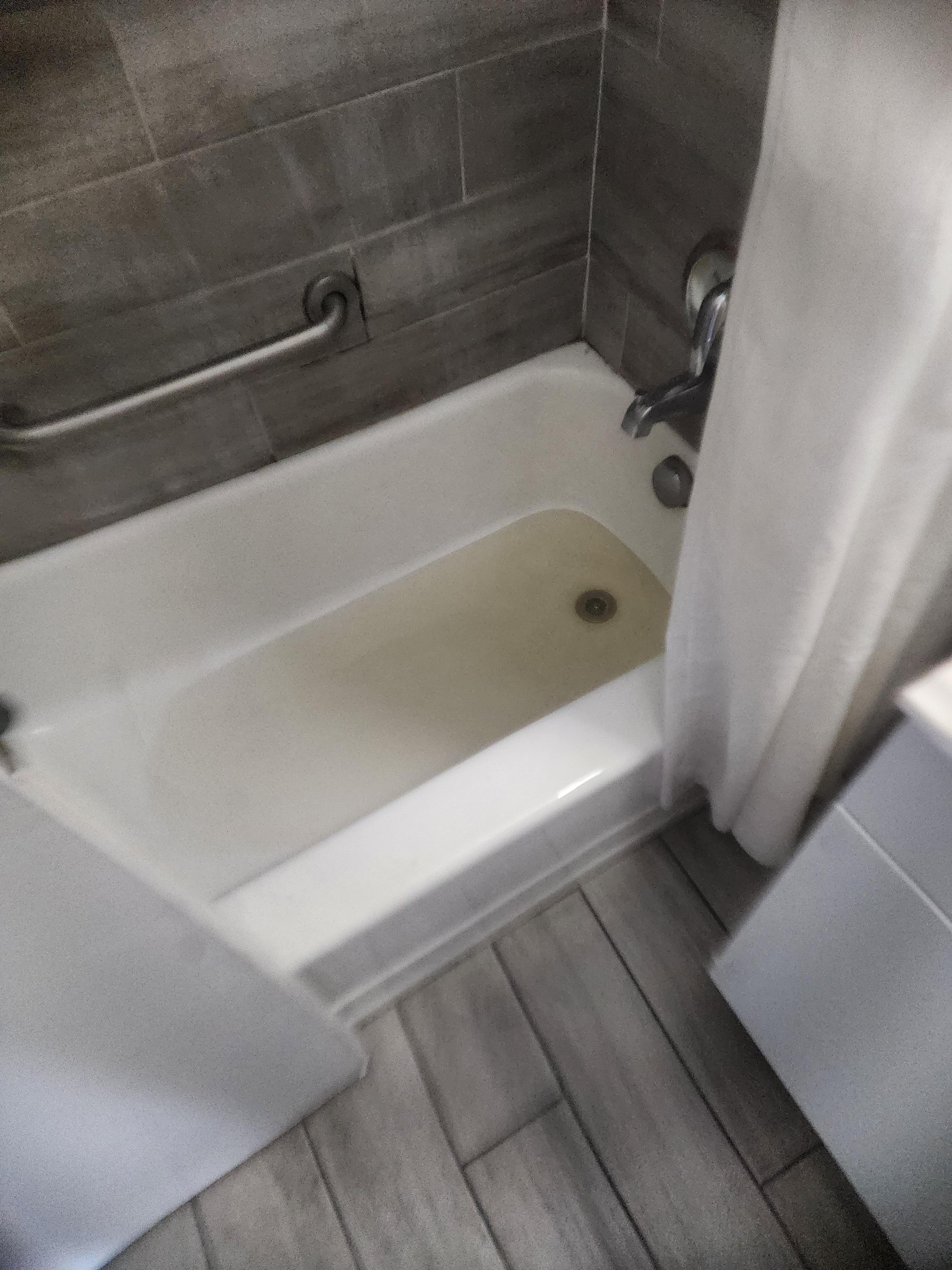 This is the nasty water that came up from the tub. It smelt like sewer water and made the tube gross. The room next door was overly flooded. But I couldn't take a photo. The housekeeper told us there was a problem next door. 