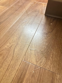 Sticky streak of something on the floor