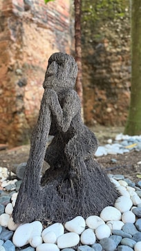 Lovely sculpture out of what appears to be a palm tree root.