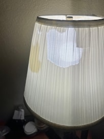 The lampshade looks like it’s facing dry rot
