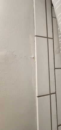 Master bath unfinished painting