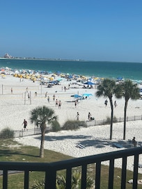 View from balcony on a very busy Saturday.
