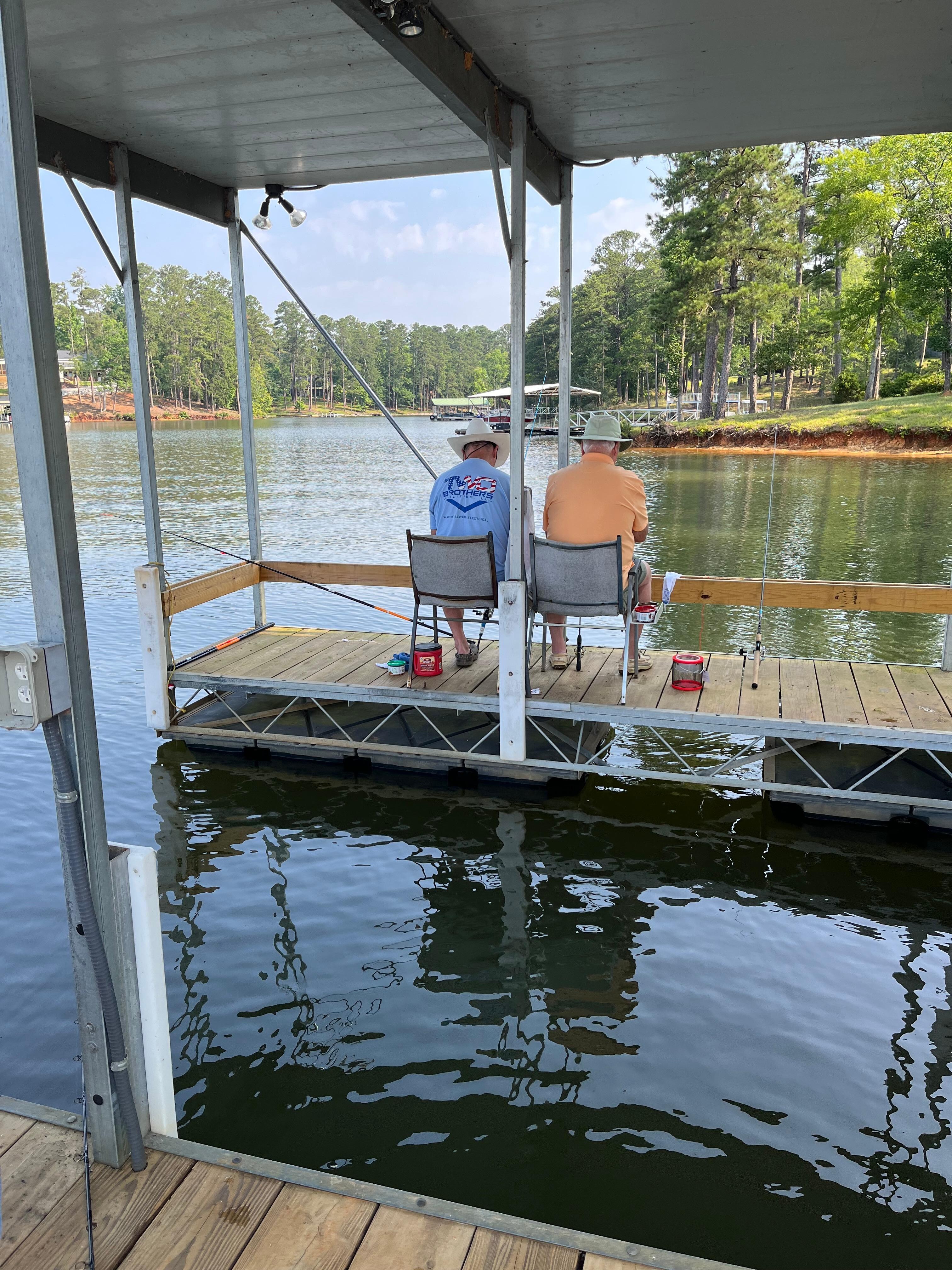 Fishing on the dock!
