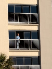 View up to the condo.