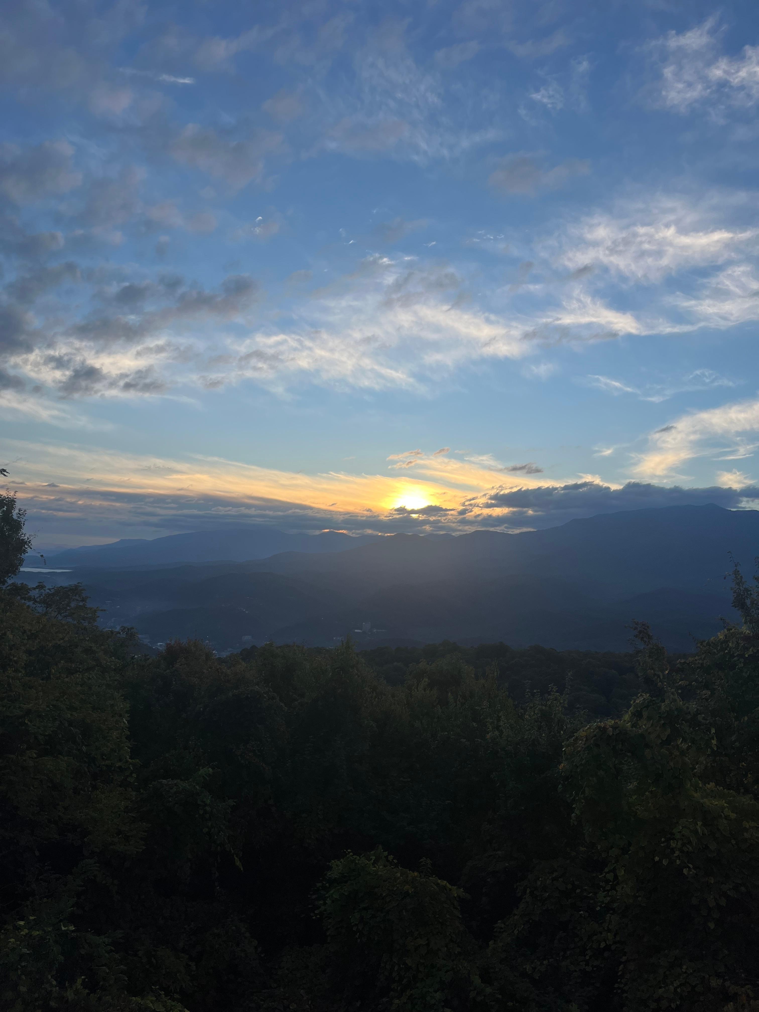 Sunrise over the mountains 