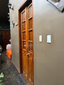 Access doors to rooms with a unique name.