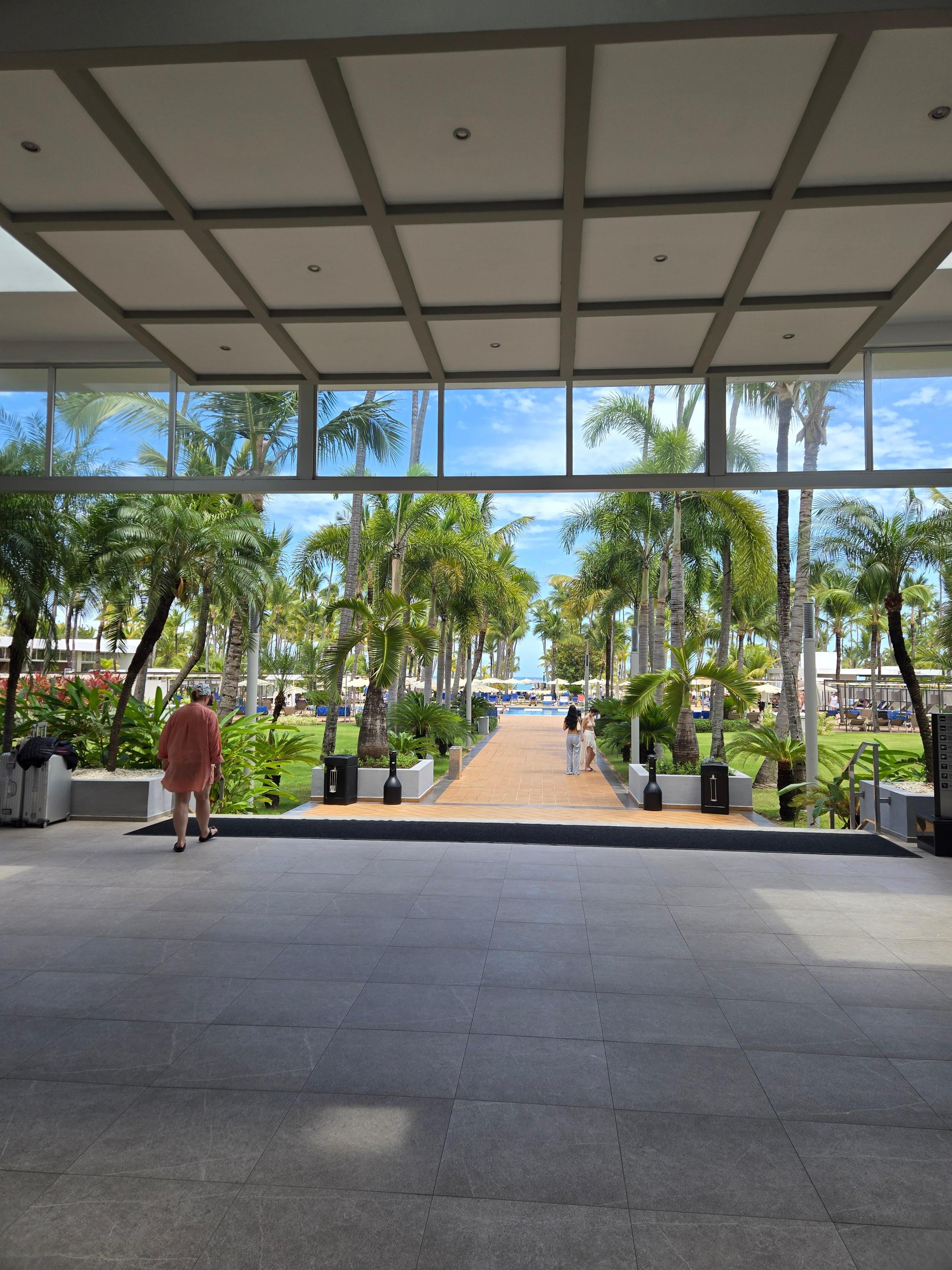 Resort view from lobby