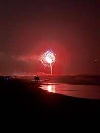 July 1 “Beach Day” fireworks visible from the beach