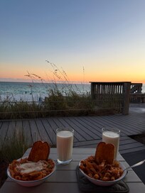 Dinner on the patio was phenomenal and so relaxing.