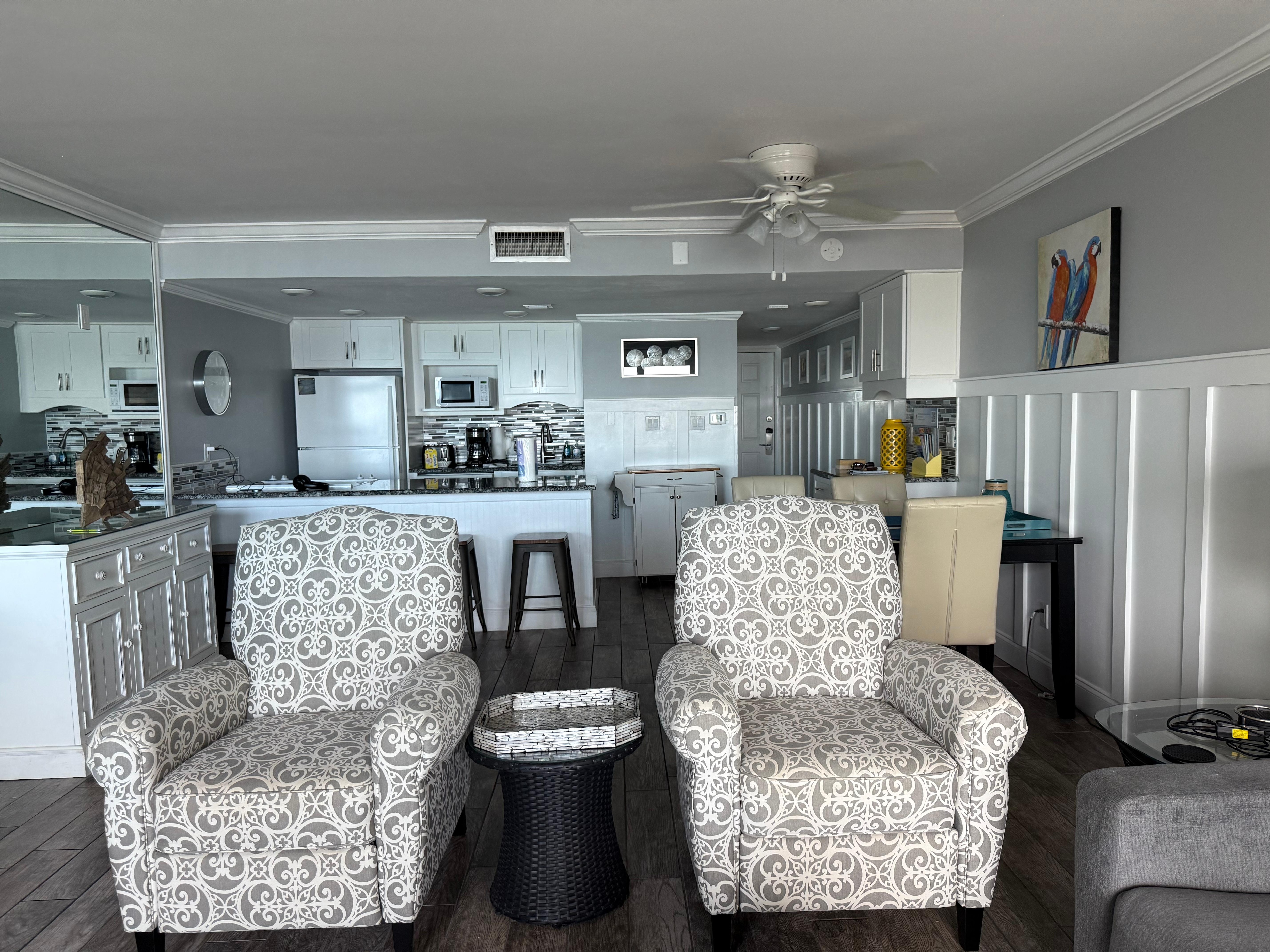 Living area looking toward kitchen