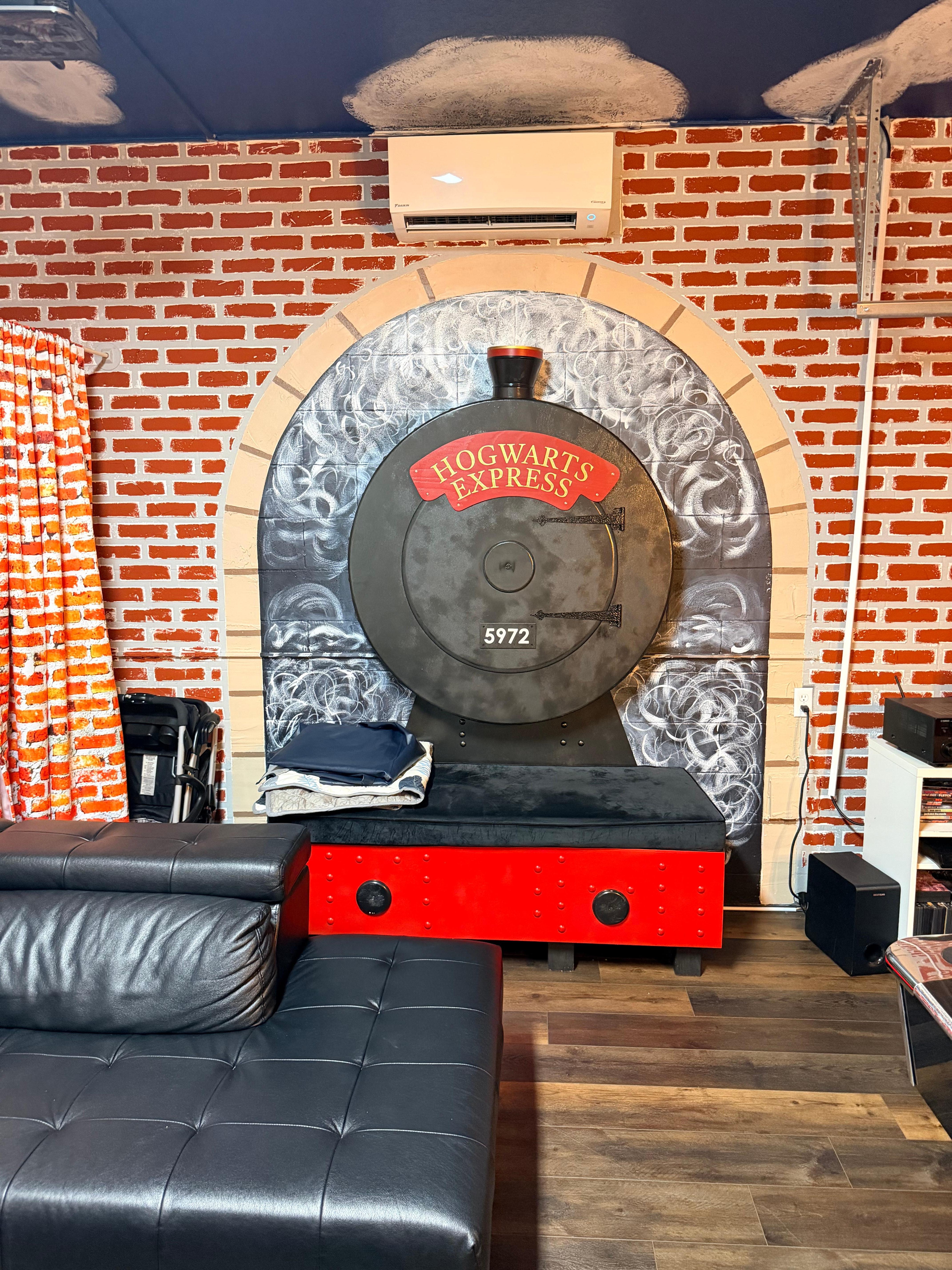 The garage turned game room was awesome!