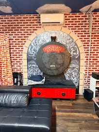The garage turned game room was awesome!