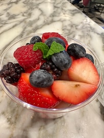 The fruit was a quick and fresh Breakfast option at one of the coffee cafes. Coffee was excellent!