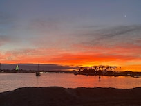 The view from our living dining and kitchen area - all windows and doors.