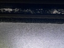 Filthy fly screens including dead insects