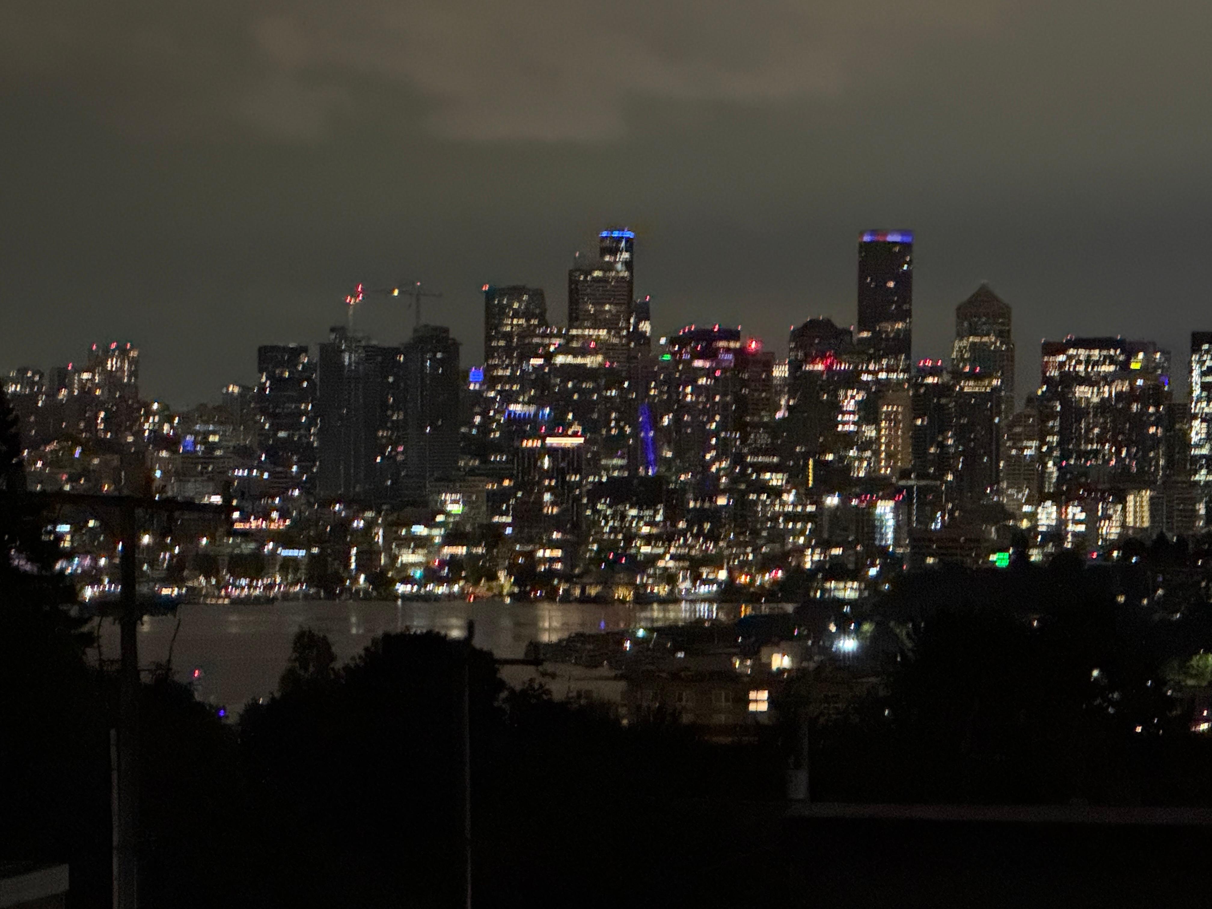 View from the roof at night.