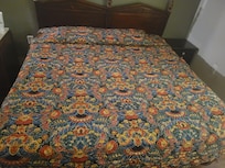The bed.