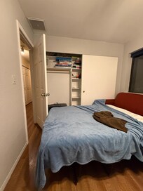 The pullout bed in the second guest room blocked the door from opening completely.