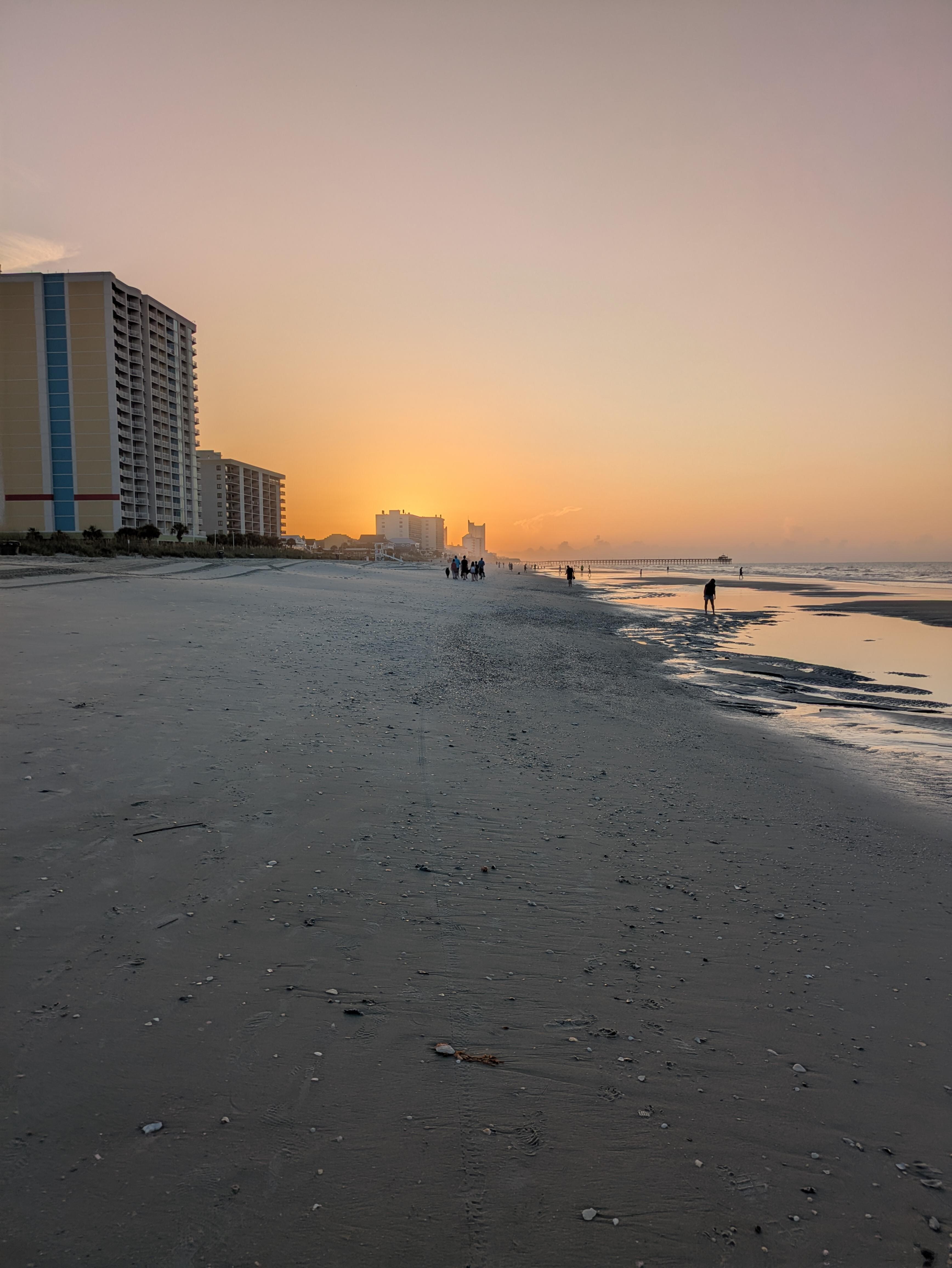 Sunrise on the beach. 