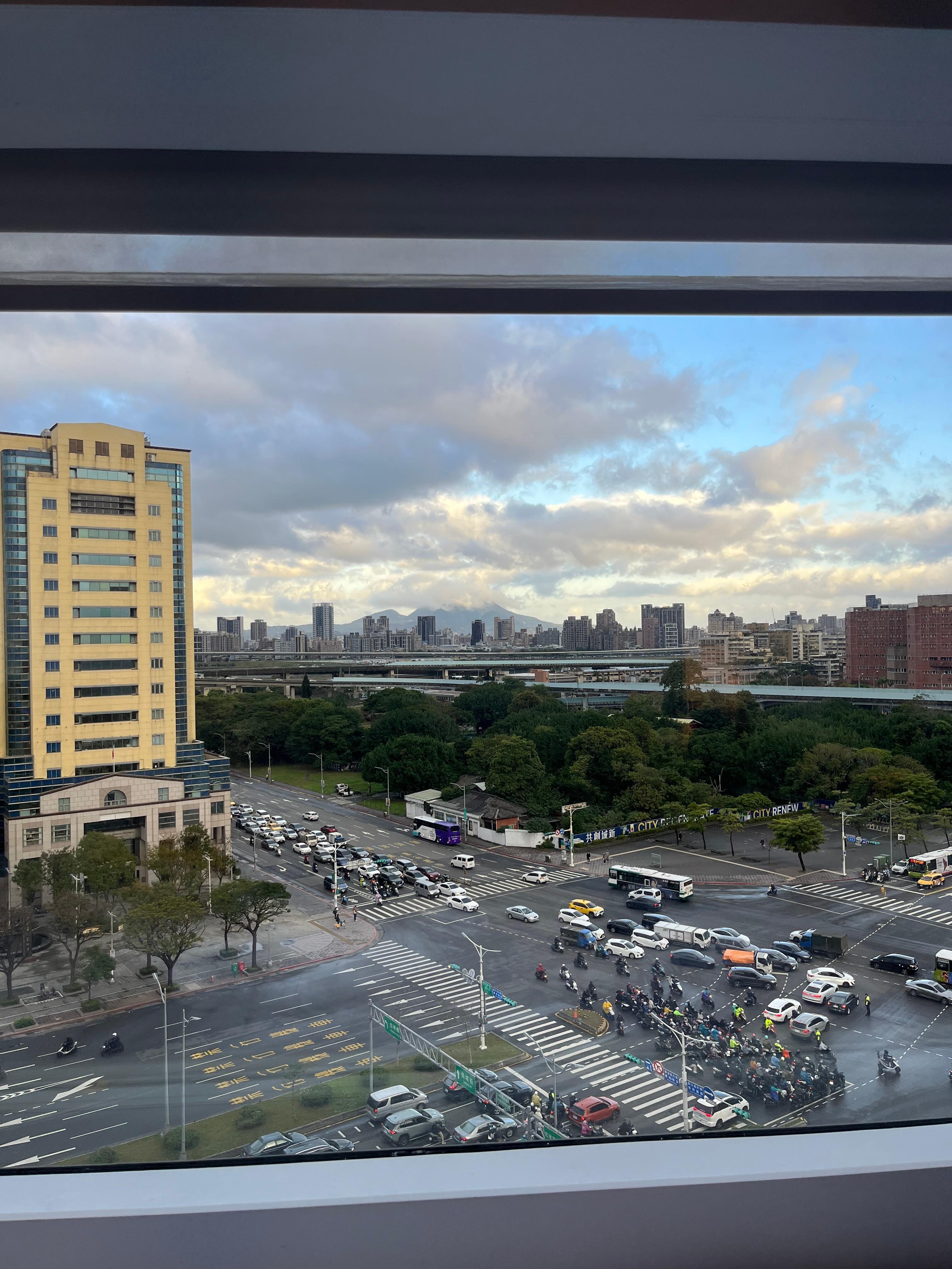 View from hotel room window