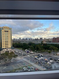 View from hotel room window