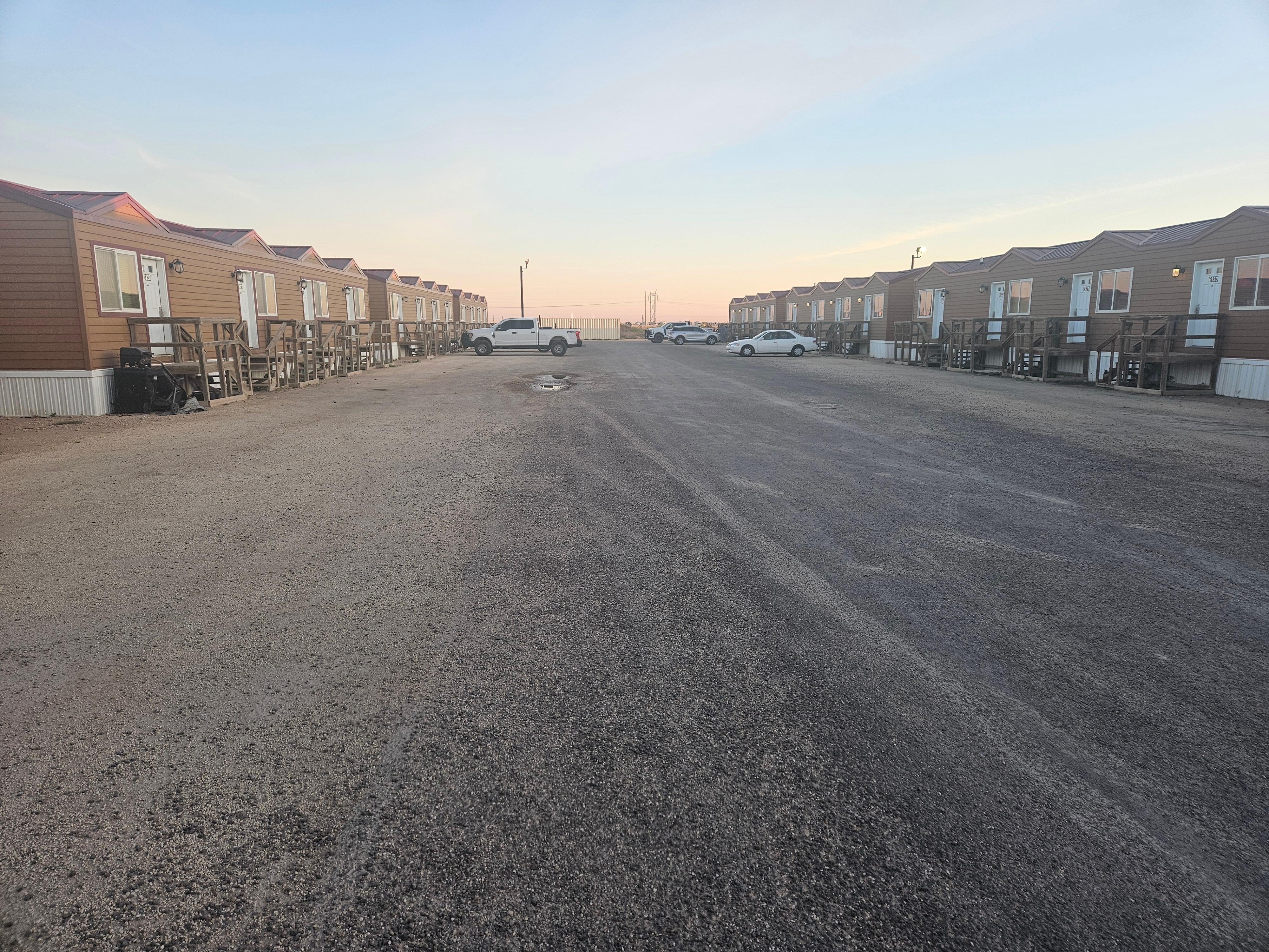 Rooms are lined up all next to each other.