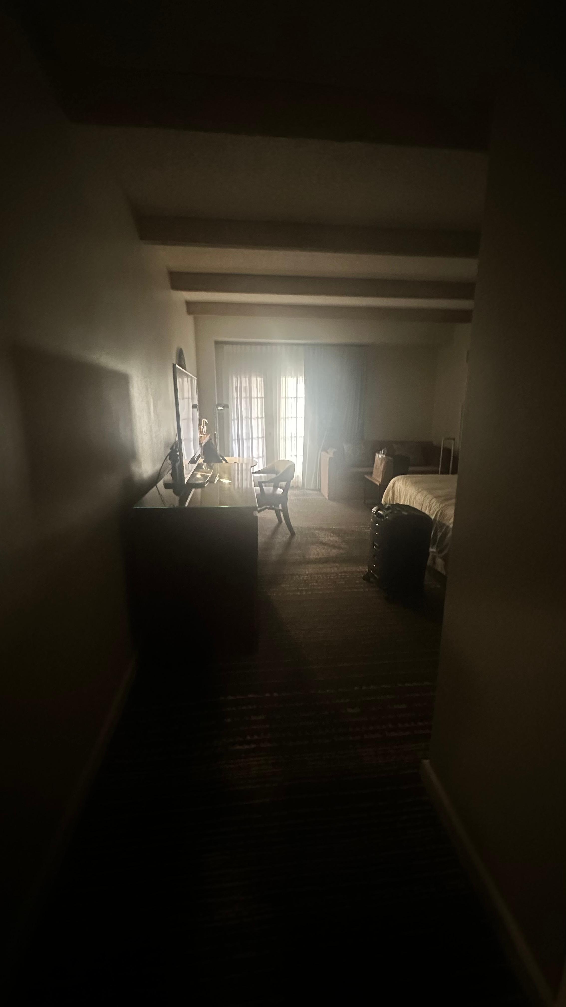 The room on arrival 