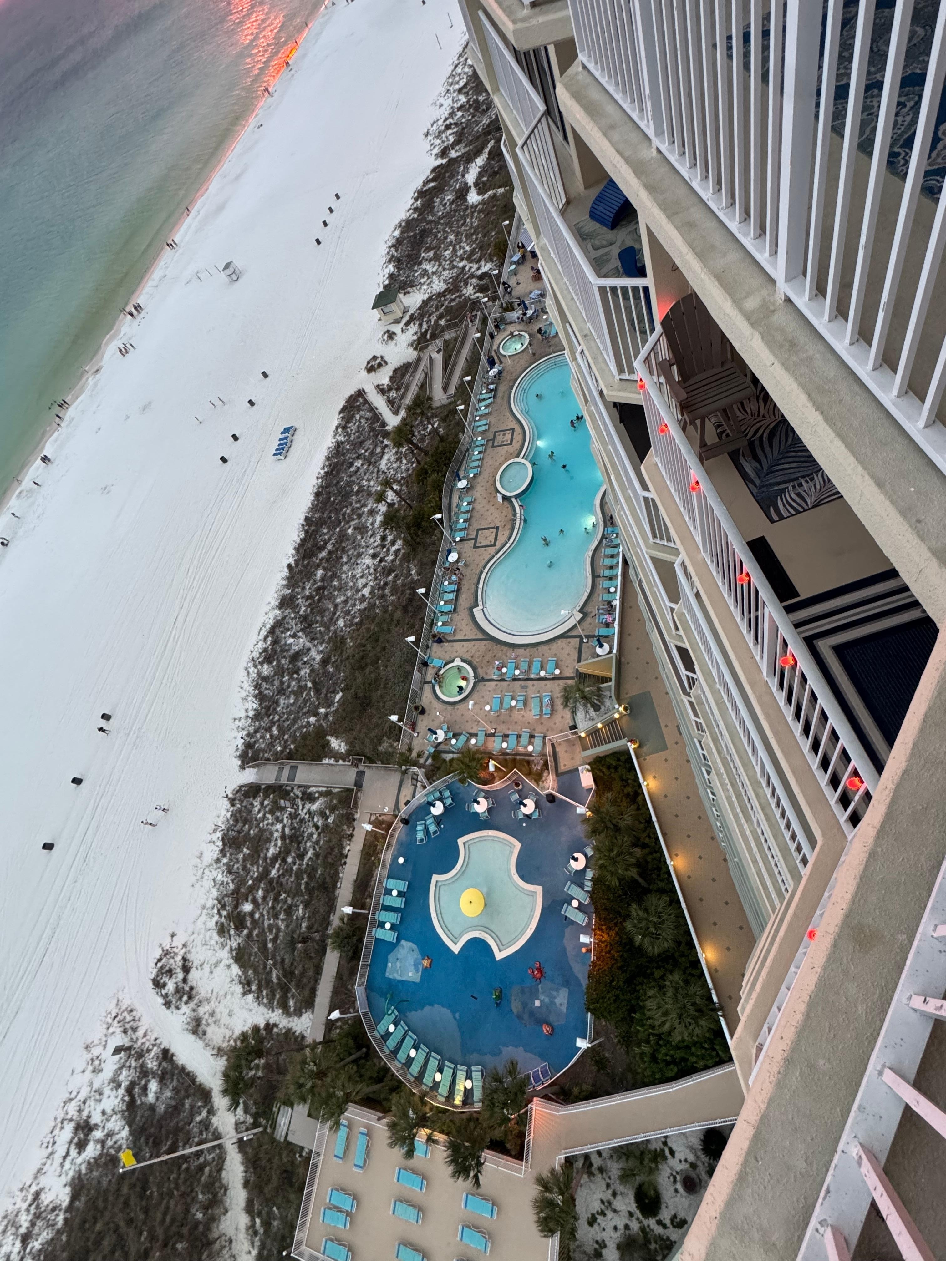View of the pool from
Balcony 
