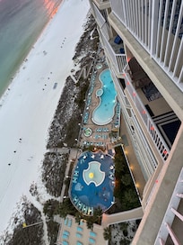 View of the pool from
Balcony