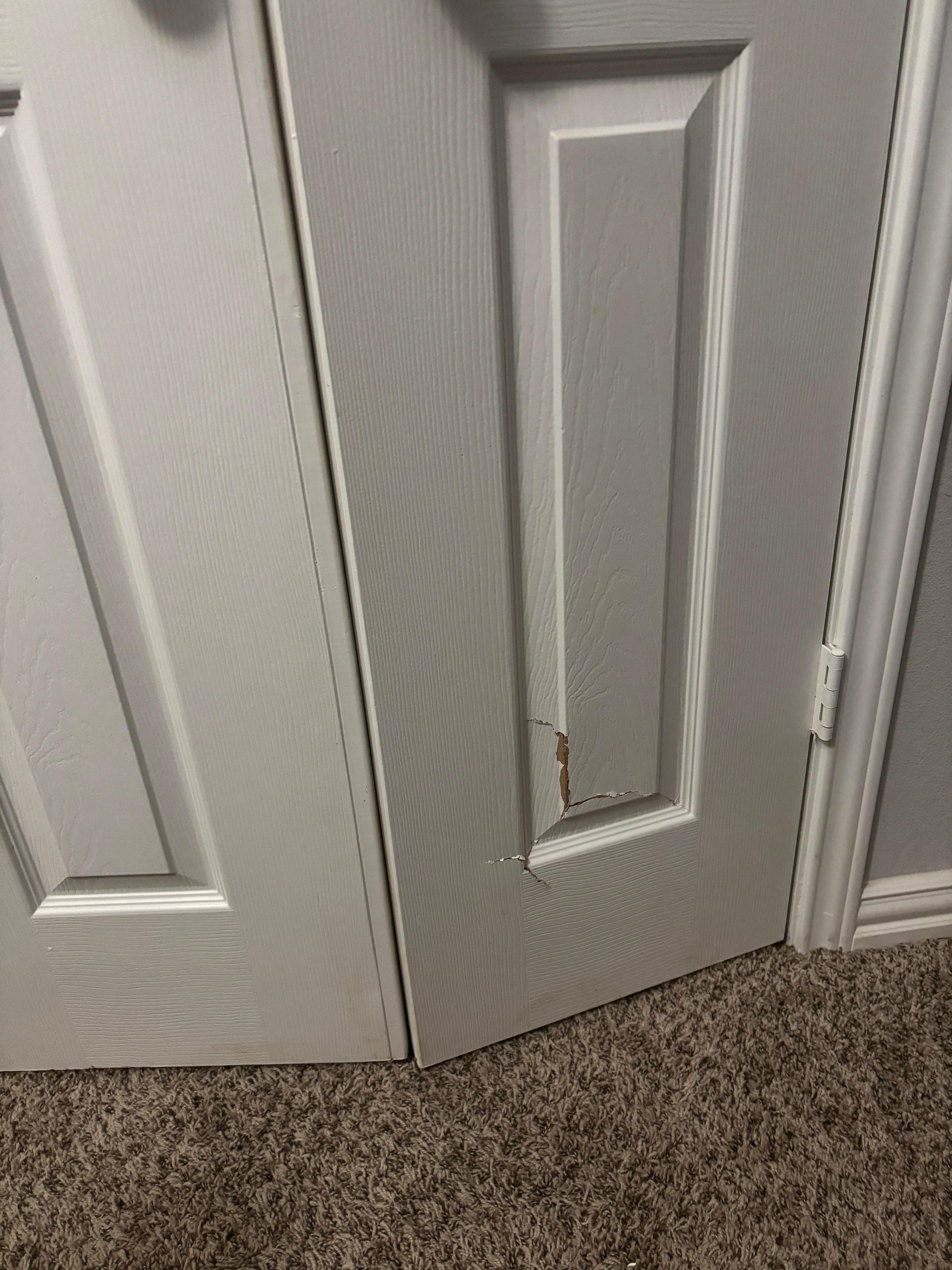 Almost every room has damage to walls or doors. Highly recommend installing some door stops. They are very cheap and will save you a lot of money in repairs. 