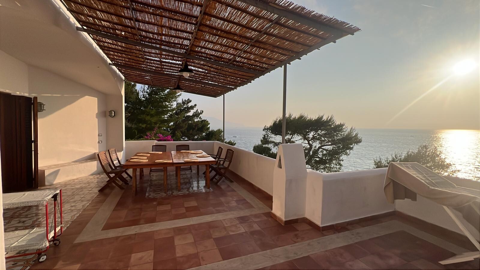 Our outdoor dining room. A great place for breakfast and to sit after sunset.