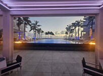 Night view of the pool