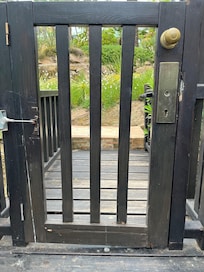 Door to VIP pool area. Lock did not work so anyone could enter the area.