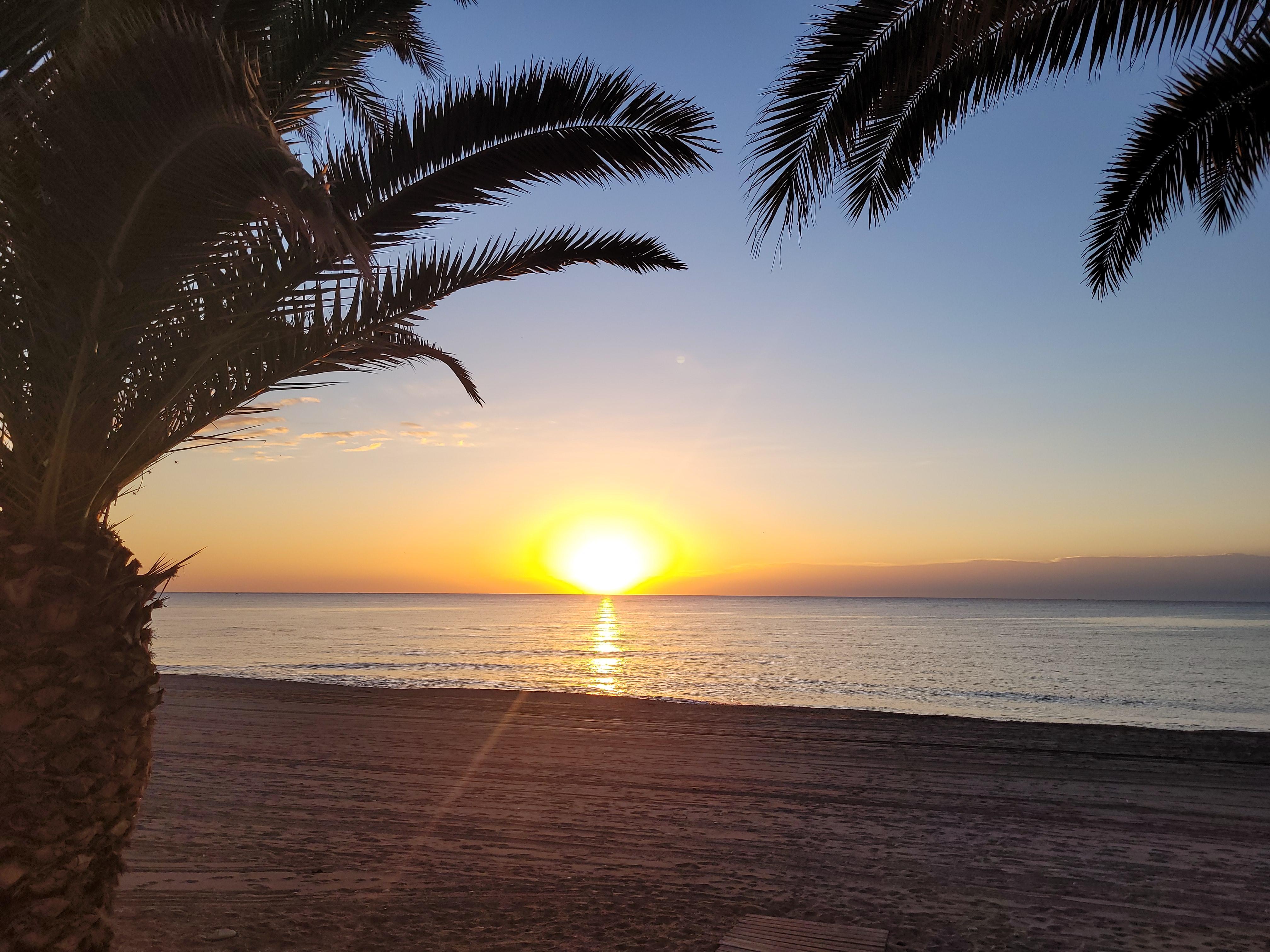 Beautiful beach setting.