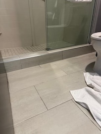 Dirty bathroom floor