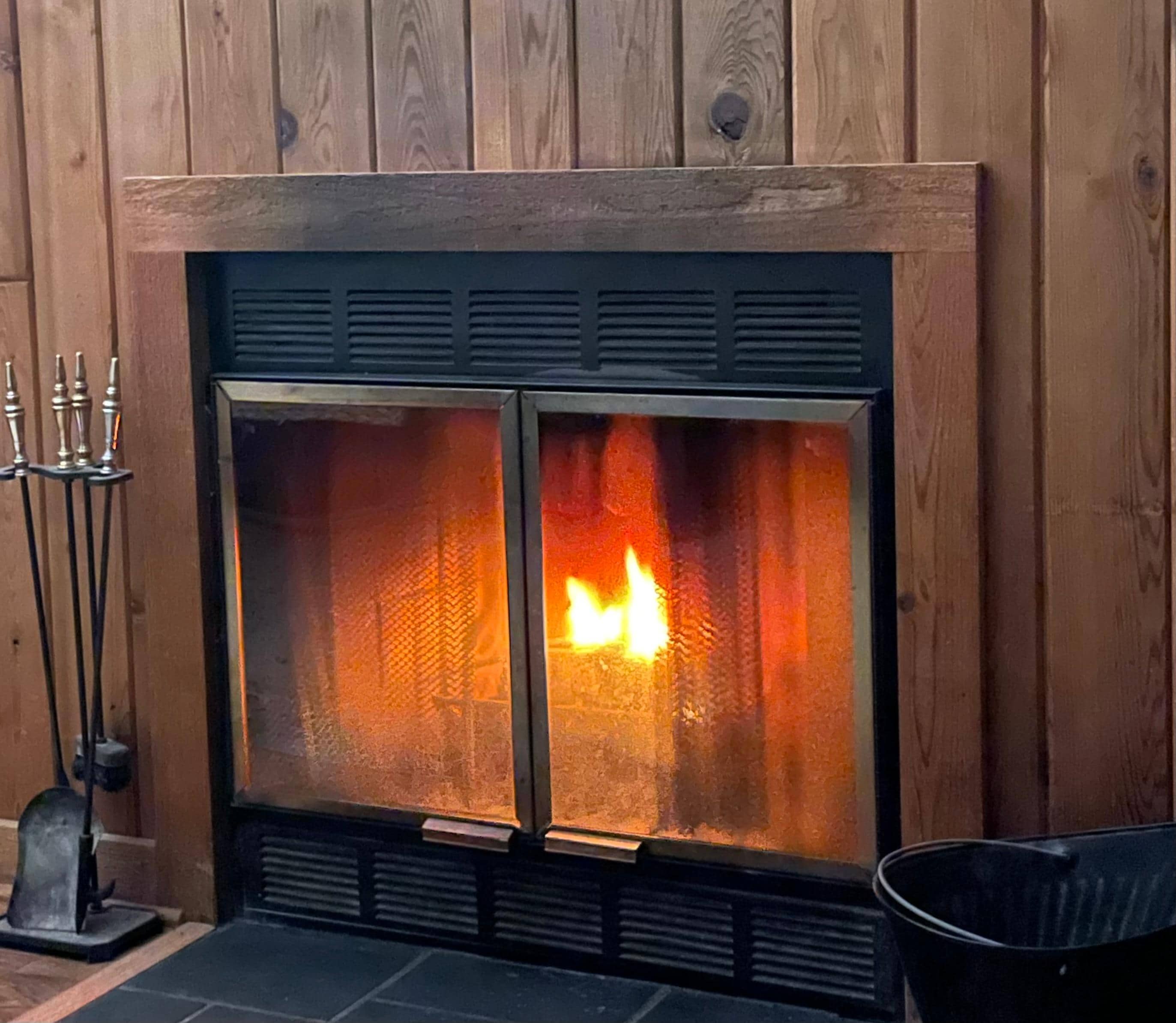 Cozy fireplace