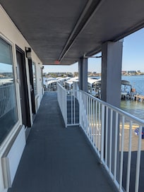 View off the back end of the building