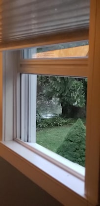 The view from the upstairs window.