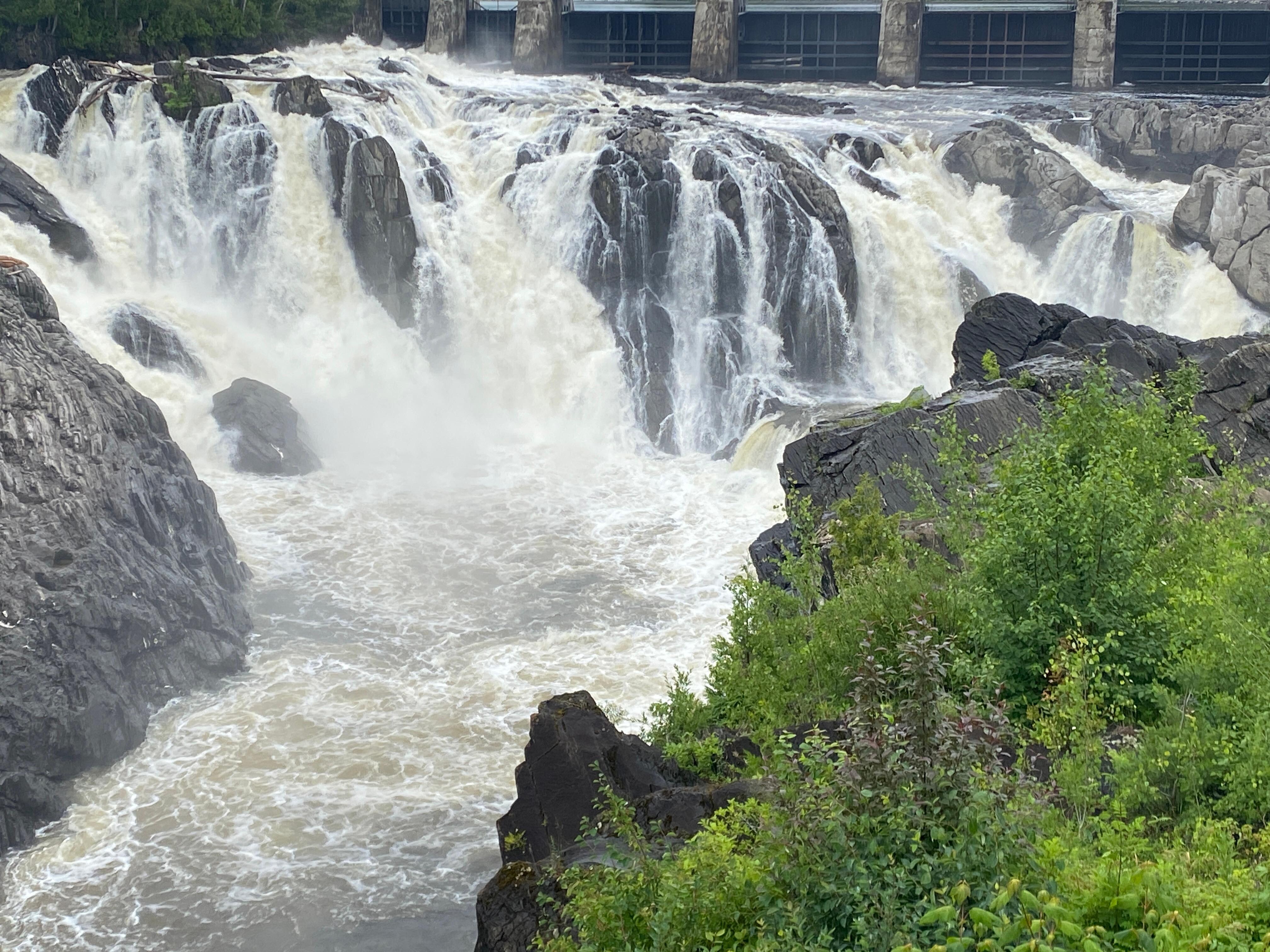 Grand Falls. Short walk from motel.