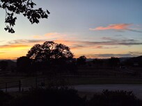 Sunset from front of house.