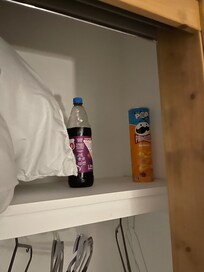 Half used packets of food left in the main bedroom wardrobe