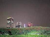 La terraza muy bonita y la vista genial