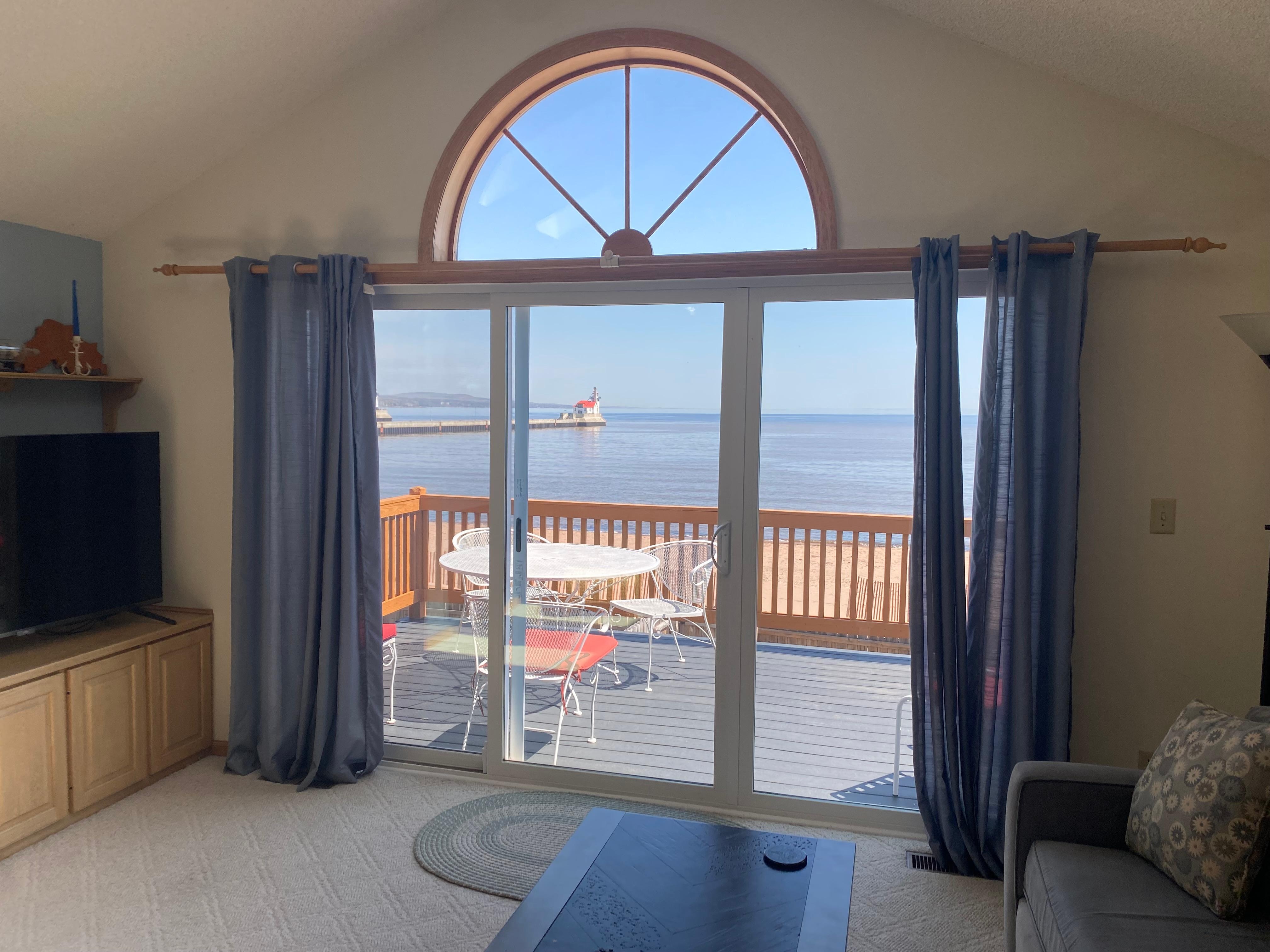 Upstairs living room. Our favorite spot to drink coffee in the morning and play card games at night. 