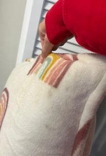 Another throw pillow with stains