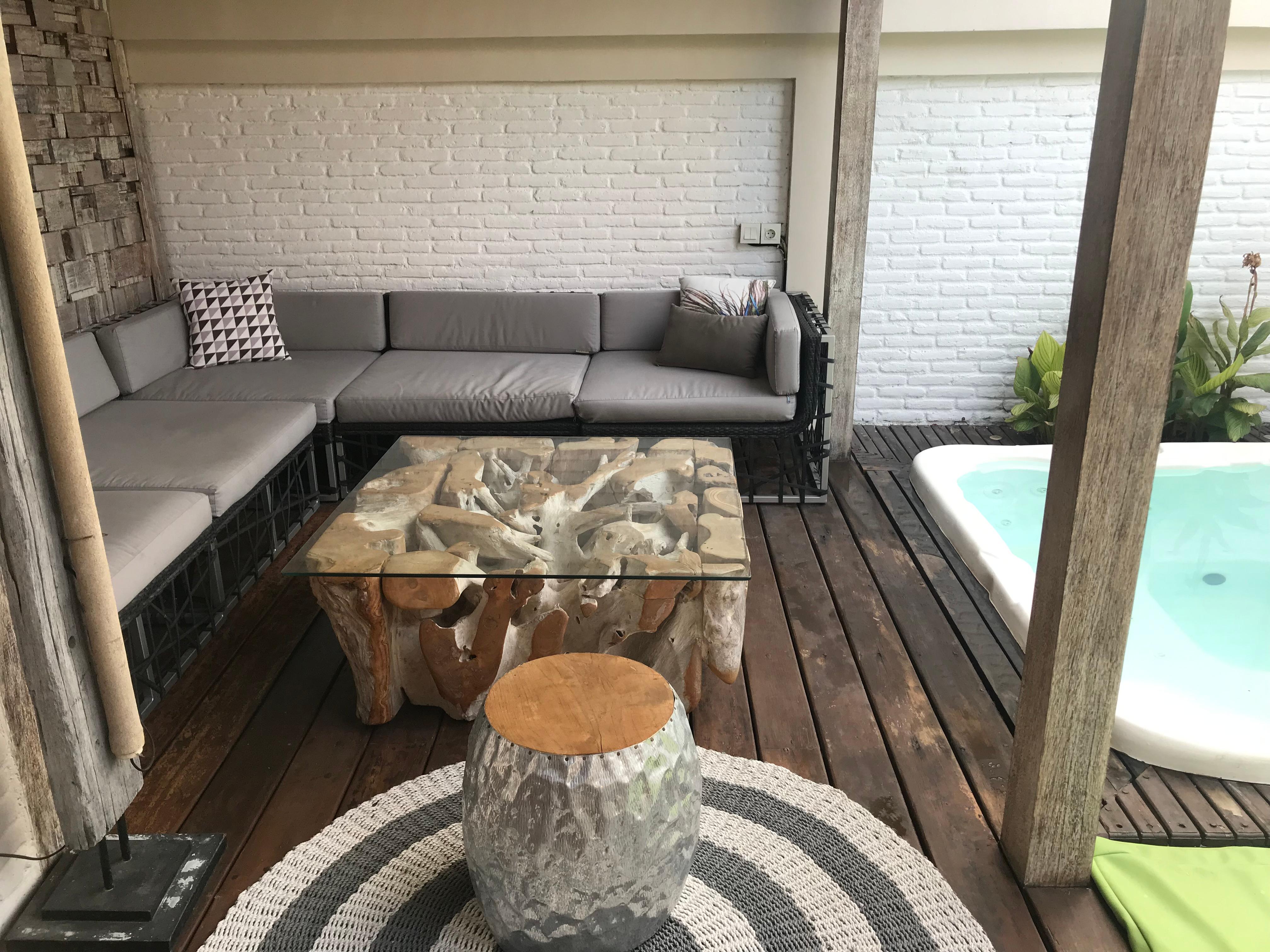 Outside lounge area 